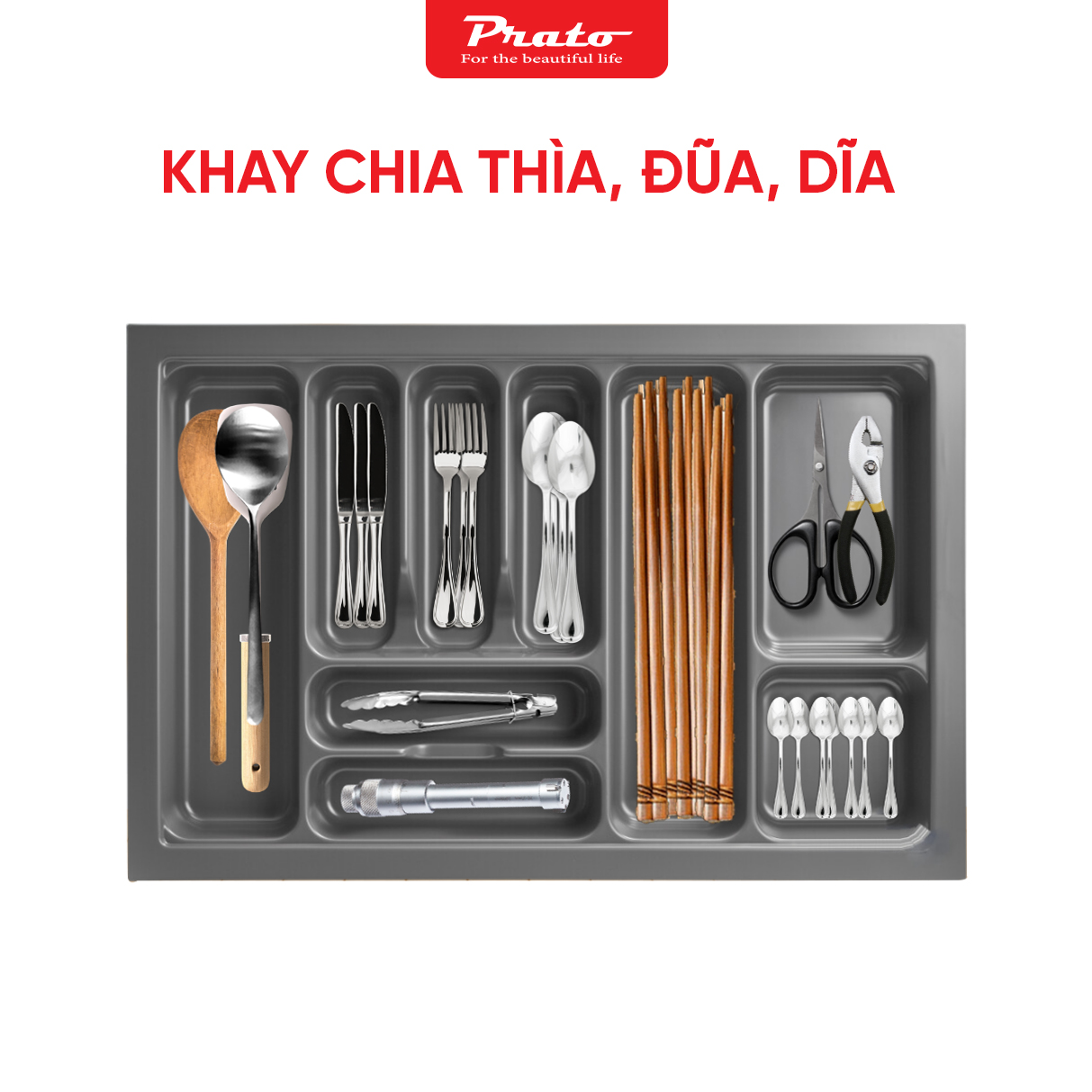 Khay chia thìa dĩa Prato PT-KC